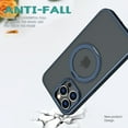 thumbnail image 3 of Designed for iPhone 15 Pro Case with Magnetic Invisible Stand [Military Drop Protection] [Compatible with MagSafe] Shockproof Anti-fall Ultra Slim Translucent Matte Phone Case Cover,Blue, 3 of 7