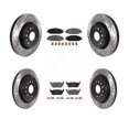 thumbnail image 1 of Transit Auto Front Rear Coated Drilled Slotted Disc Brake Rotors and Ceramic Pads Kit for Car Ram 1500 KDT-101098, 1 of 11