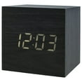 thumbnail image 2 of EIMELI LED Digital Alarm Clock Wooden Cube Clock USB/Battery Powered Mini Glow Desk Clock with Voice Control Desktop Decoration for Bedroom Office Home Kitchen, 2 of 8