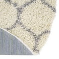thumbnail image 5 of Unique Loom Trellis Shag Collection Area Rug - Ruby (10' Round Ivory/Gray), 5 of 11