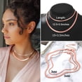 thumbnail image 6 of Silvora Layered Chain Necklaces Set for Women Rose Gold Plated Fashion Herringbone Choker Necklace Stainless Steel Flat Snake Chain Jewelry Gifts for Mom Wife Valentine's Day, 6 of 7