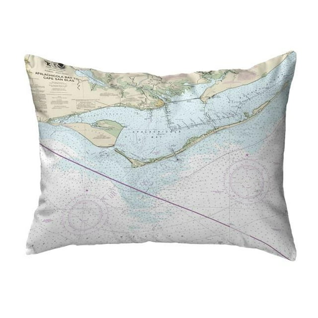 Betsy Drake KS11401 Coussin Intérieur & Extérieur 11 x 14 Po. St George Island, FL Non-Cordé