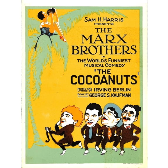 The Cocoanuts The Marx Brothers Bottom From Left: Harpo Marx Zeppo Marx Chico Marx Groucho Marx 1929. Movie Poster Masterprint (11 x 17)