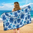 thumbnail image 4 of KUIFORTI Blue Coconut Tree Car Seat Towel Cover for Yoga,Gym,Workout,Sports,Running,Camping and Beach 60 x 33 Inch Post-Workout Car Seat Protector Soft Quick-Dry Auto Accessories, 4 of 7