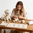 thumbnail image 5 of FURNIX Felt Dragon Diy Sewing Kit Cream White For Beginners,3D Stuffed Animal Patchwork Craft With Pre Cut Materials,Handmade Plush Creature For Desk Decor Gift, 5 of 6