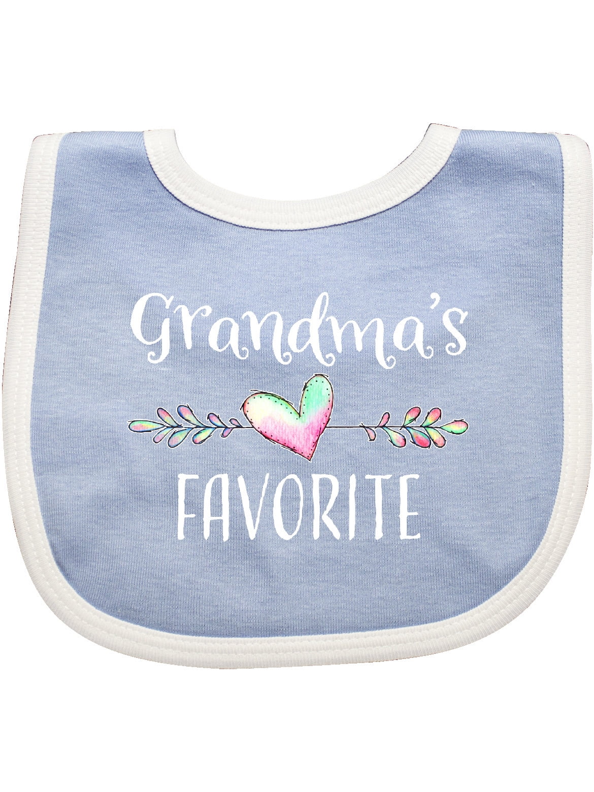 Grandmas Favorite- Heart Grandchild Baby Bib - Walmart.com - Walmart.com