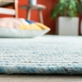thumbnail image 4 of SAFAVIEH Braided Beuregard Solid Reversible Area Rug, Blue/Ivory, 4' x 4' Round, 4 of 11
