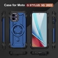thumbnail image 3 of Dteck Magnetic Case for Motorola Moto G Stylus 5G 2023,Military-Grade Shockproof Silicone +PC Case Built-in Camera Stand Cover for Moto G Stylus 5G 2023,Blue, 3 of 8