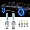 thumbnail image 1 of 4 luces LED para ruedas de coche, moto y bicicleta, tapas de válvulas de neumáticos, linternas decorativas, tapas de válvulas de neumáticos, lámparas de neón intermitentes para radios (paquete de 4), 1 of 5