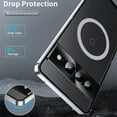 thumbnail image 5 of Dteck Magnetic for Google Pixel 8 Pro Case with Camera Lens Protector,Anti-Scratch Frosted PC Back Metal Frame Bumper Military Grade Protection Case with Buckle for Google Pixel 8 Pro 2023,Silver, 5 of 8