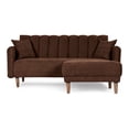 thumbnail image 2 of Sala Modular Sofá Cama Reversible De Lino Chocolate Modelo Avocata, 2 of 9