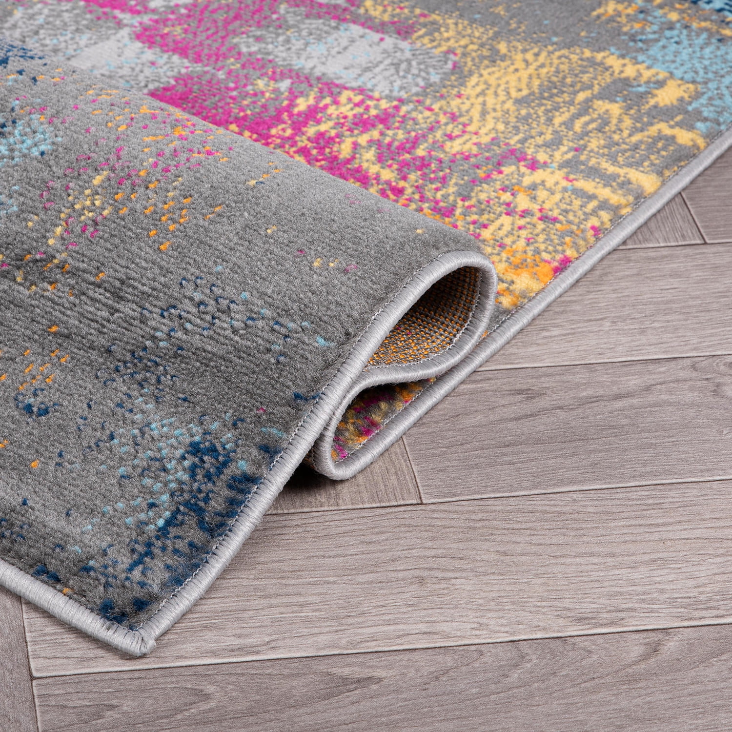 World Rug Gallery Bari Contemporary Abstract Art Area Rug - Multi 3'3"x5'