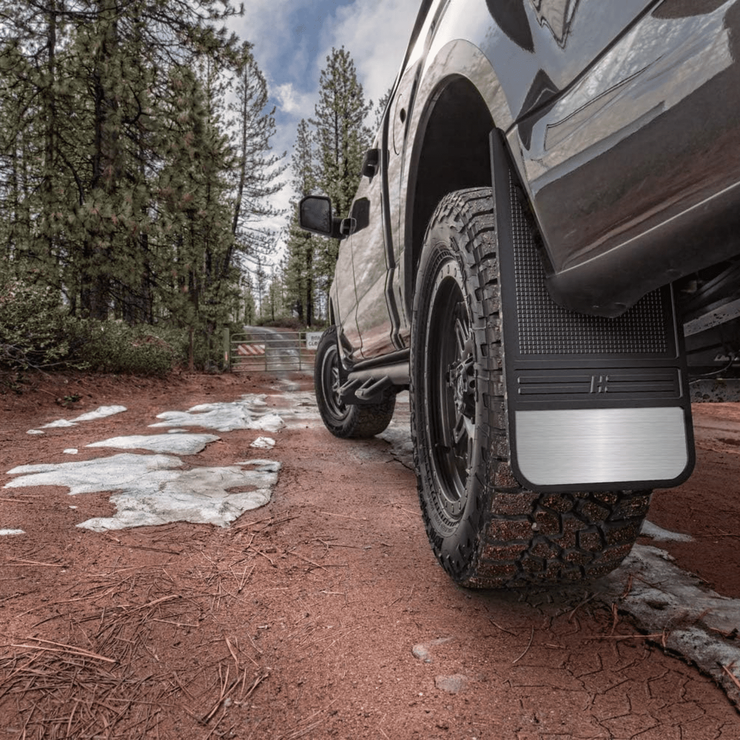 Universal Muddog Mud Flaps | Rubber Front Mud Flaps - 12" w/o Weight - Black (FITS Various Ford, Chevy, Dodge, GMC, Toyota, Nissan, Hummer