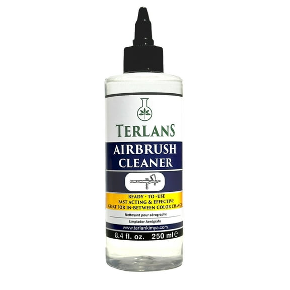 TERLANS Acrylic Airbrush Cleaner 8.4 Fl. Oz (250 ml) for Color Changes Ready-to-Use