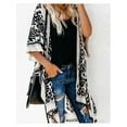 thumbnail image 5 of Fashion Boho Printed Kimono Tassel Casual Beach Cover up Loose Flowy Cardigan, 5 of 6