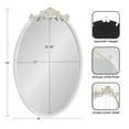 Kate and Laurel Arendahl Traditional Vertical Oval Wall Mirror, 18 x 24