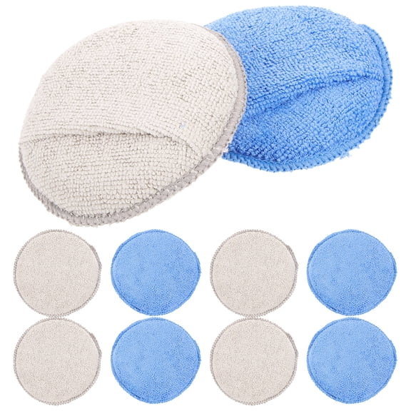 Pretyzoom Tire Shine Dressing Applicator Pad Wax Applicator Pads Blue Washing Vehicle Care 10pcs