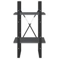 thumbnail image 3 of vidaXL 2-Tier Book Cabinet Grey 40x30x70 cm Solid Pine Wood, 3 of 5