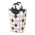 thumbnail image 1 of DouZhe 50L Rectangular Laundry Basket, Geometry Hearts Background Prints Waterproof Foldable Laundry Hamper with Aluminum Handles, 1 of 6