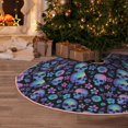 thumbnail image 6 of KLL Skull Flower Blue Christmas Tree Skirt 48" ,Party Decorations Farmhouse for Christmas Decorations Holiday Party, 6 of 6