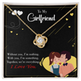 thumbnail image 1 of To My Girlfriend I Am Nothing Infinity Knot Necklace Message Card, 1 of 7