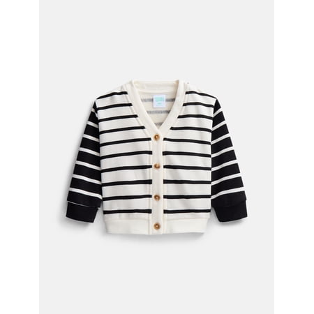Wonder Nation Baby Boys Cardigan and Pants Set, 2 Piece, Sizes 0/3M-24M