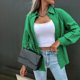 thumbnail image 2 of Mujeres Casual Sólido Manga Larga Turn-Down Collar Cardigan Botones Blusa Tops Odeerbi ODB-6, 2 of 9