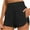 Black, variant on Uaswgudfs ​Women's Running Shorts High Waist Active Fit - 3" Inseam Elastic Waist & Side Pocket Summer​ Light Blue XL