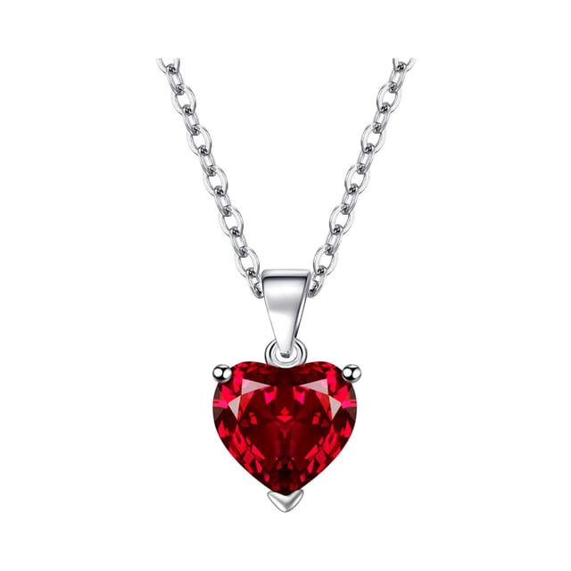 Señora collar de cristal del corazón brillante joyería en forma de corazón Zircon collar de corazón para el Día de San Valentín Cumpleaños