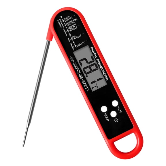 Leodye 1PCS Digital Instant Read Meat thermometer Long Probe Design Kitchen Outdoor Cooking BBQ Grill Candy thermometer -6*4IN