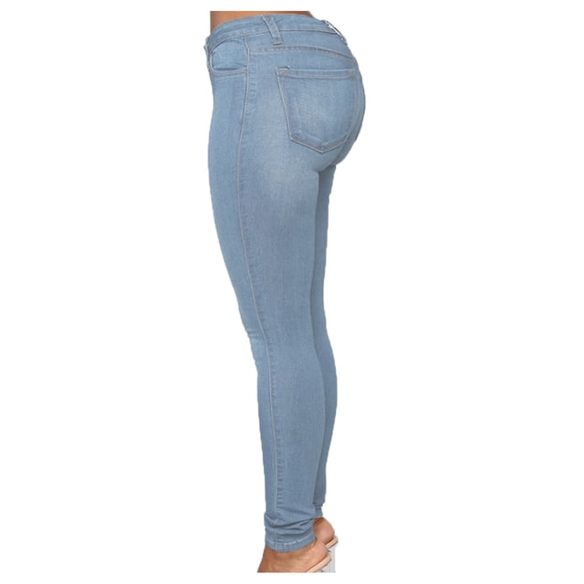 Jeans Skinny pour Femmes Grande Taille Mode Décontractée Pantalon Crayon