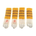 thumbnail image 4 of Conjunto de 5 Pares de Calcetines Tejidos para Proteger Muebles, Cubiertas para Patas de Silla, Diseño en Amarillo 6 piezas, 4 of 6