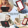 thumbnail image 7 of BMOUO Case for All-New Amazon Fire HD 8 & HD 8 Plus Tablet (Only 12th Gen,2024/2022), Layer Duty Shockproof Rugged Case with Kickstand, Black+Red, 7 of 7