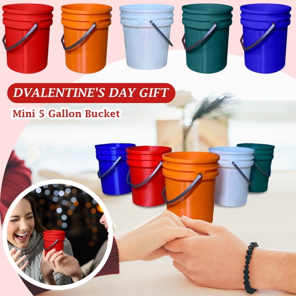 3D Printed Gallon Bucket Ornament Miniature Desk Organizer Storage, Unique Home Office Decor Novelty Gift Accessory