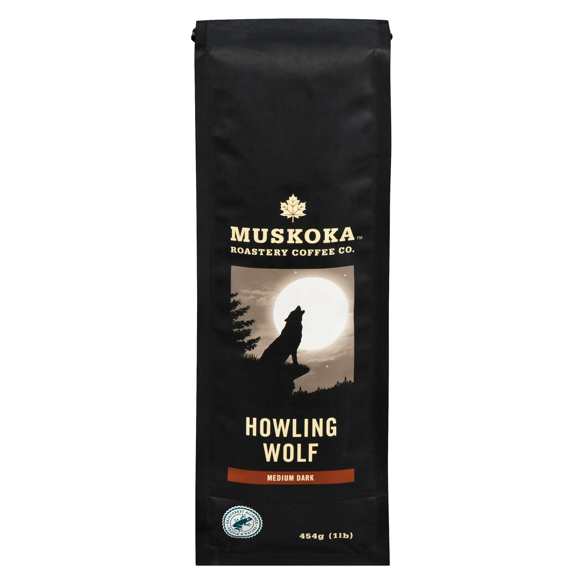 Café moulu Loup Hurlant de Muskoka Roastery Coffee Co. à torréfaction moyenne foncée