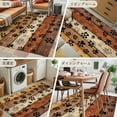 thumbnail image 6 of Burnt Orange Dog Paws 3x5 Area Rugs, Farmhouse Vintage Modern Brown Wood Non-Skid Rubber Backing Large Rectangle Rugs - Living Room Bedroom Home Office, Indoor Floor Mat Carpets Washable Rug, 6 of 9