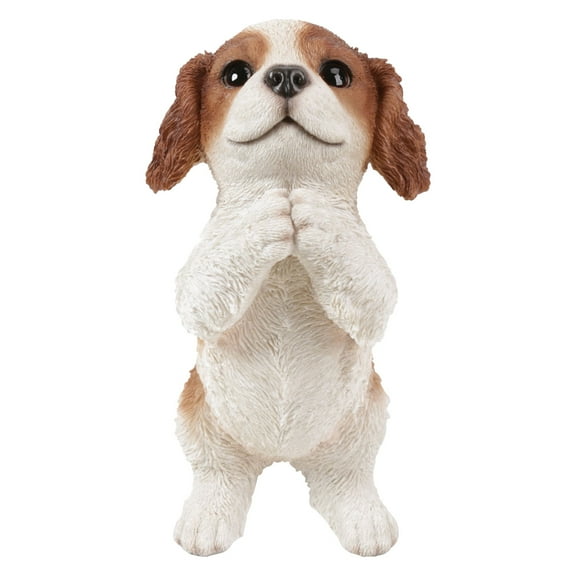 Hi-Line Gifts 8.5" Praying Cavalier King Charles Spaniel Puppy Outdoor Garden Statue