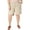 Beige - darkbeige, variant on Womens Hollywood Mid Rise Business Casual Chino Shorts, Beige, Plus Size, 14W