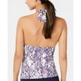 thumbnail image 3 of Calvin Klein Womens Printed Halter Tankini Swim Top;M, 3 of 6