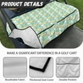 thumbnail image 6 of Renewold Golf Cart Seat Cover with 4 Pockets Soft Quick Dry Non-Slip Cloth Seat Cover Compatible with EZGO Yamaha and More 2 Person Club Cars, Golf Ball Tropical Floral Green, 6 of 7