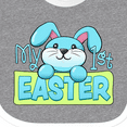 thumbnail image 4 of Inktastic My First Easter Cuddly Blue Bunny Boys or Girls Baby Bib, 4 of 4