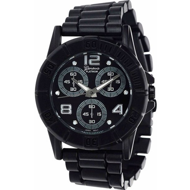 Brinley Co. Women's Tachymeter Bezel Chronograph Link Watch Walmart