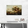 thumbnail image 2 of ARTCANVAS Landscape With Seated Figure Cattle Sheep By Water Canvas Art Print by Thomas Gainsborough - Size: 26" x 18" (0.75" Deep), 2 of 9