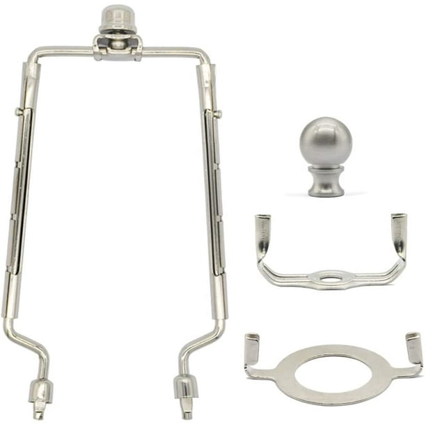 7 8 9 10 Inch Lamp Shade Harp Holder Adjustable Set Fits E26 Light Base Uno Fitter Adapter And Saddle With 2 Attaching Finial Top Silver Lampshade Kit Com 7 8 9 10 Inch Lamp Shade Harp Holder, What Size Lamp Shade For 8 Inch Harpist