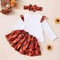 thumbnail image 6 of HXWCHs Girls Summer Ruffle Sleeve Dresses with Headband Kids Cewneck Casual Halloween Dress Girls Dresses Size: 3-4 Years White, 6 of 7