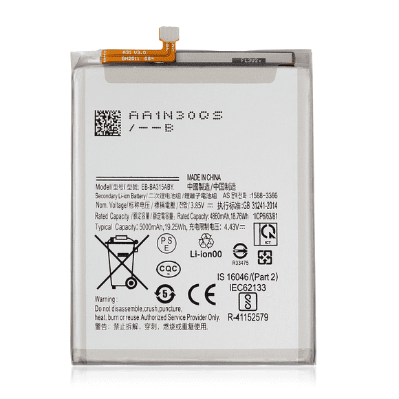 Batterie de Remplacement Compatible pour Samsung Galaxy A31 (A315 / 2020) / A32 (A325 / 2021) / A22 4G (A225 / 2021) (EB-BA315ABY)