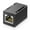 passthrought black, variant on ReliabilityRJ45 Inline Coupler Featuring AntiInterference Design Robusts Construction for Cat7/Cat6/Cat5e Ethernet Cable