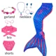 thumbnail image 3 of Traje de baño de sirena para niñas pequeñas, traje de baño de playa/piscina, vestido de princesa, Bikini, 3 of 5
