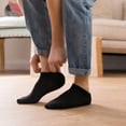 thumbnail image 4 of TELOLY 3Pairs Ankle Socks Men,Size 37-46 Athletic Socks,Low-Cut Ankle Socks Mens No Show Socks,Black, 4 of 5