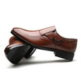 thumbnail image 6 of Mens Loafers Fashion Leather Pointed Toe Slippers Comfy Slip-on Business Dress Flats Breathable Driving Shoes Brown 5.5, 6 of 7